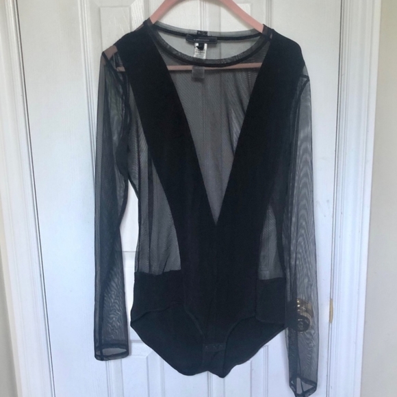 Bcbgmaxazria sheer mesh bodysuit - Picture 2 of 8